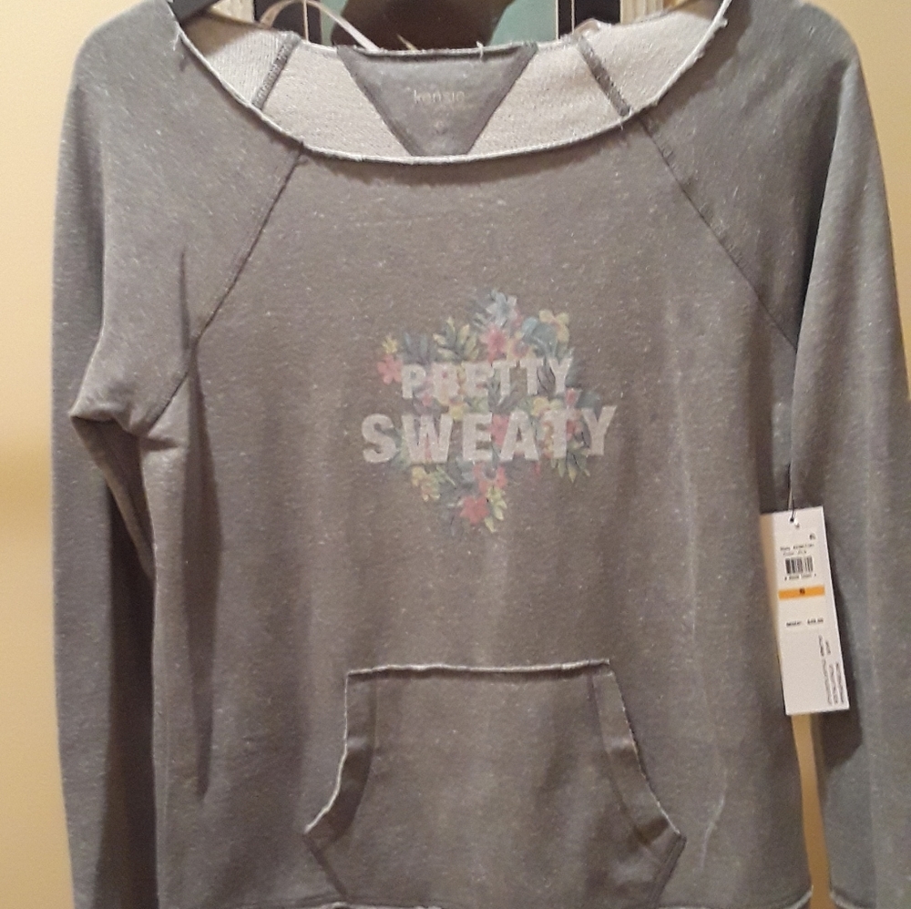 Kensie Performance Off the Shoulder Sweatshirt
